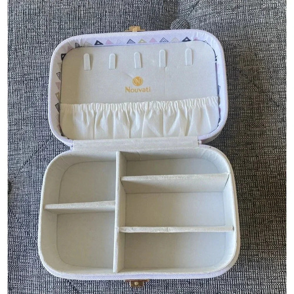 Portable Travel Jewelry Box Organizer Case for Rings Earrings Necklaces Storage - Picture 3 of 6